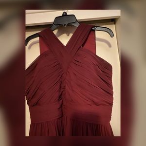 Burgundy bridesmaid dress